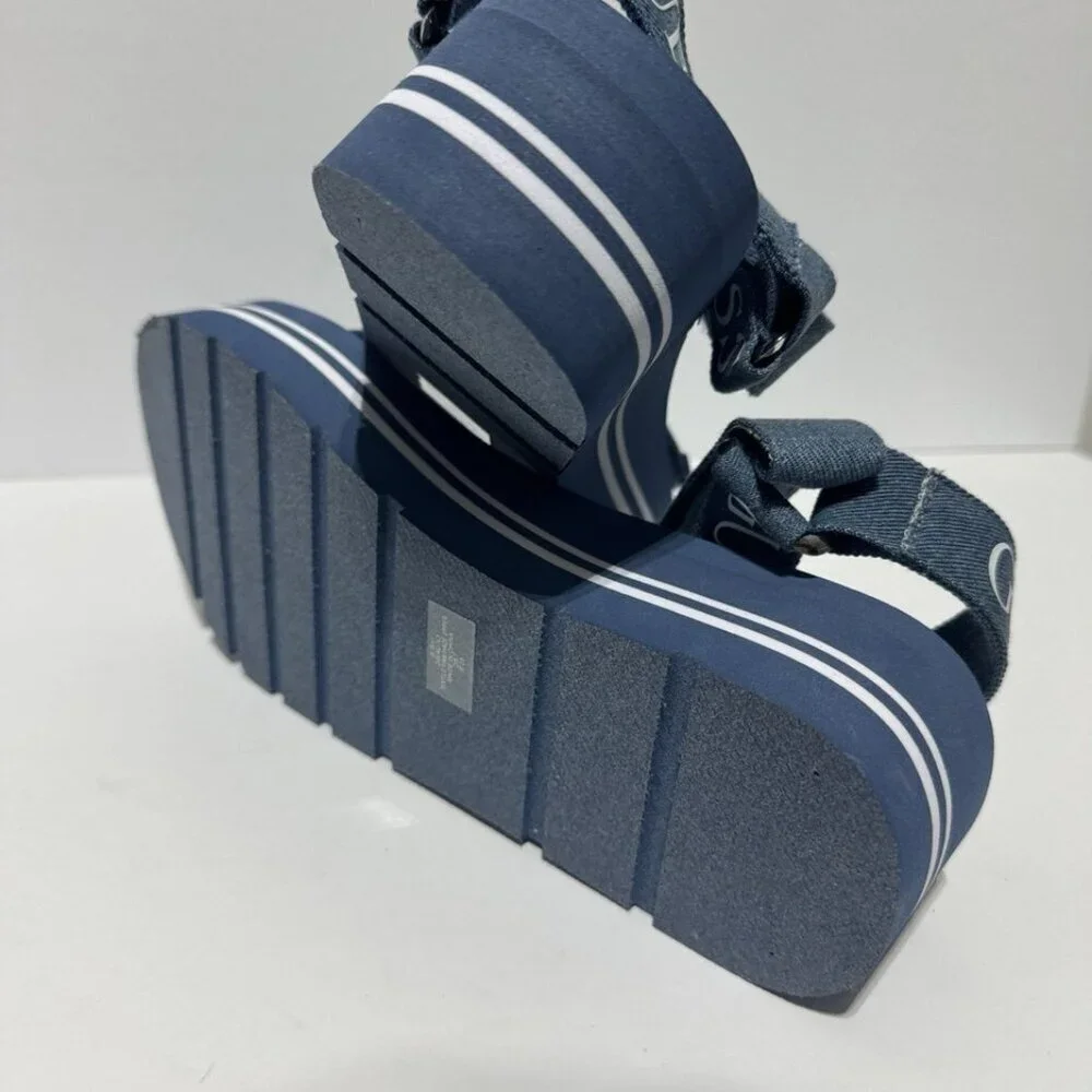 Guess Womens Avin Sandals Blue Size 9.5 M